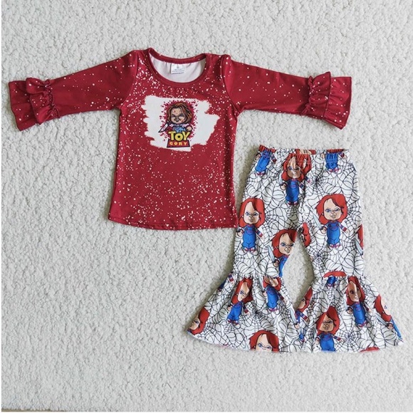 Chucky-Inspired Kids outfit Creepy-Cute Horror Classic Look - Picture 1 of 3